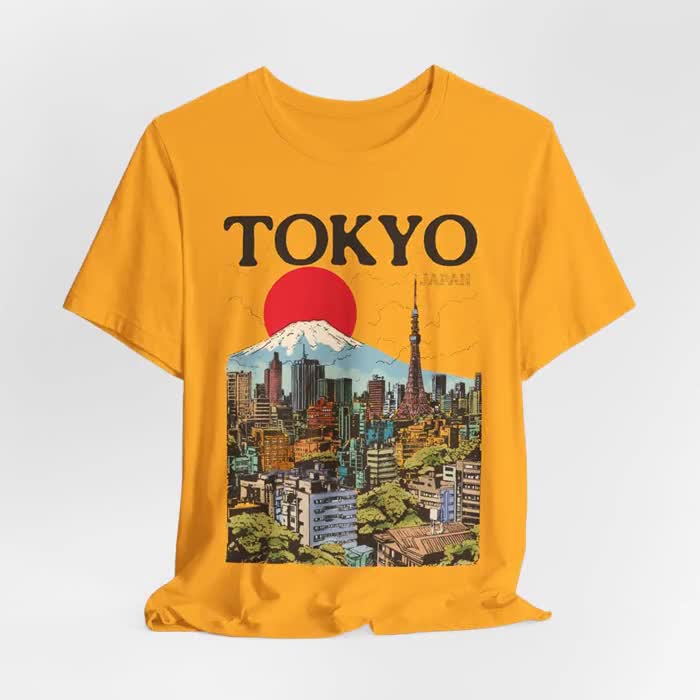 Tokyo Japan Graphic Tee: Vintage Style Japanese Skyline - Etsy